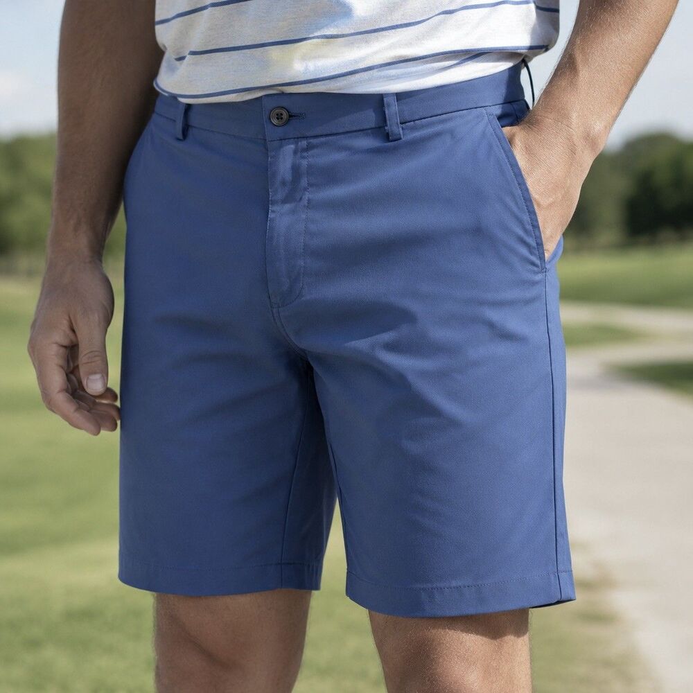 Walter Hagen Golf Shorts Mens 40 Blue 11” Inseam Performance Flat Front Stretch